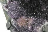 Purple Amethyst Geode On Metal Stand - Uruguay #99893-3